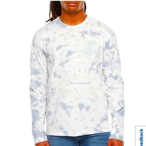 New Men's XL Gray Tie Dye Graphic Tee